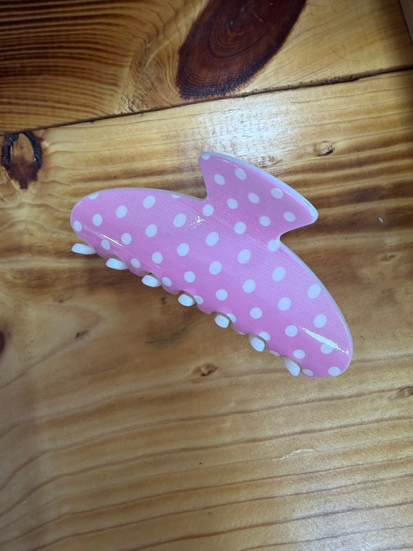 POLKA DOT CLAW CLIP- 4 COLORS