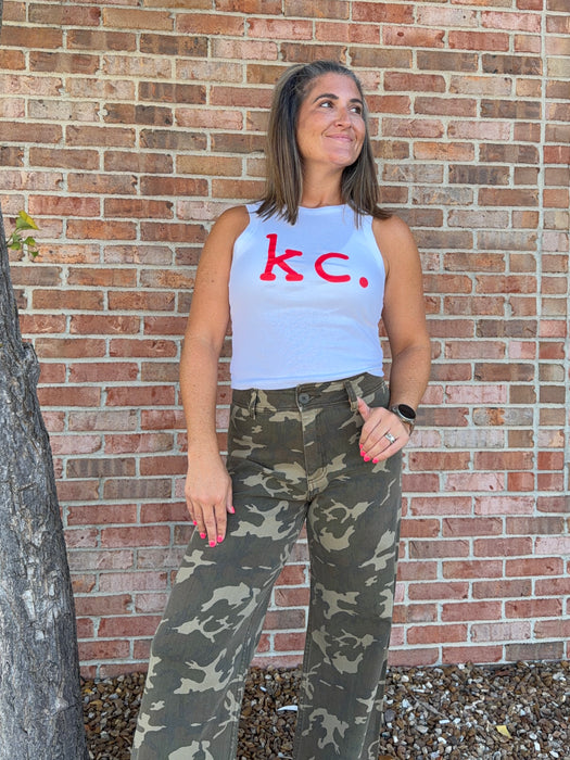 WHITE KC TANK TOP