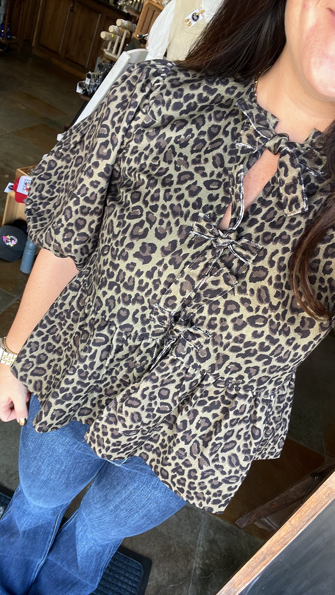 COMME des GARCONS HOMME PLUS Front Stripe Leopard Printed