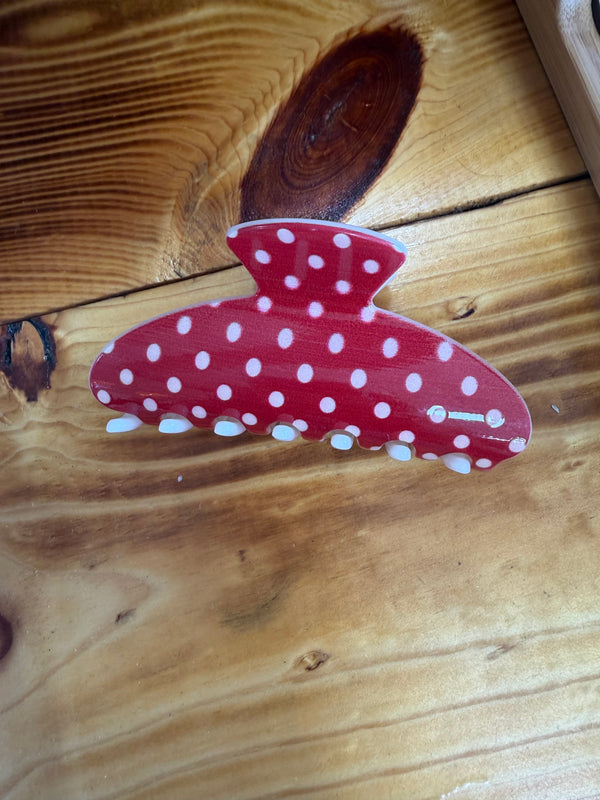 POLKA DOT CLAW CLIP- 4 COLORS