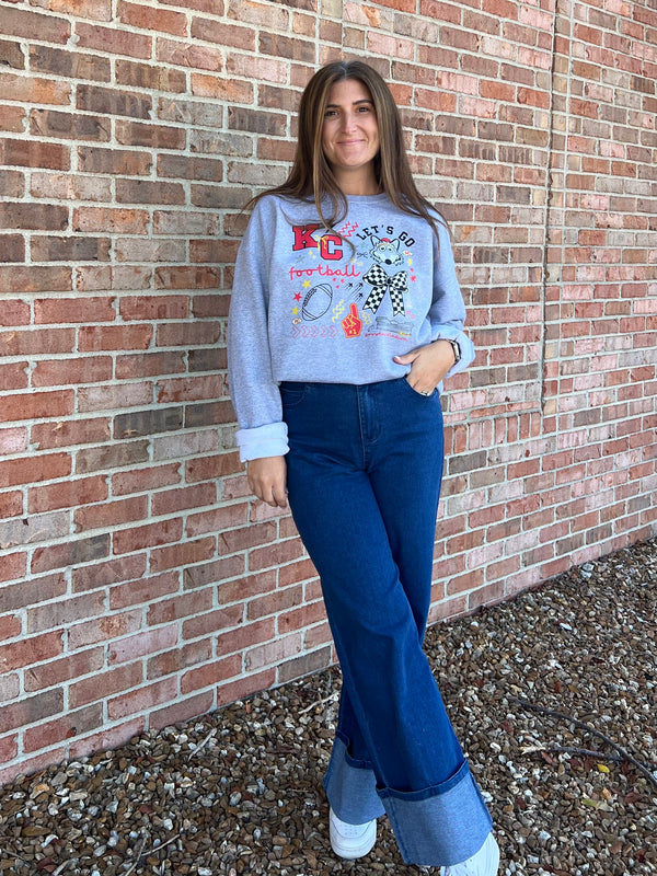 KC DOODLE CREWNECK SWEATSHIRT