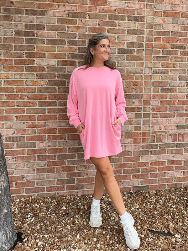 long sweatshirt dress SWEATSHIRT DRESS- 3 COLORS