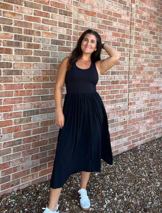 BREEZE EASE RIBBED TANK DRESS