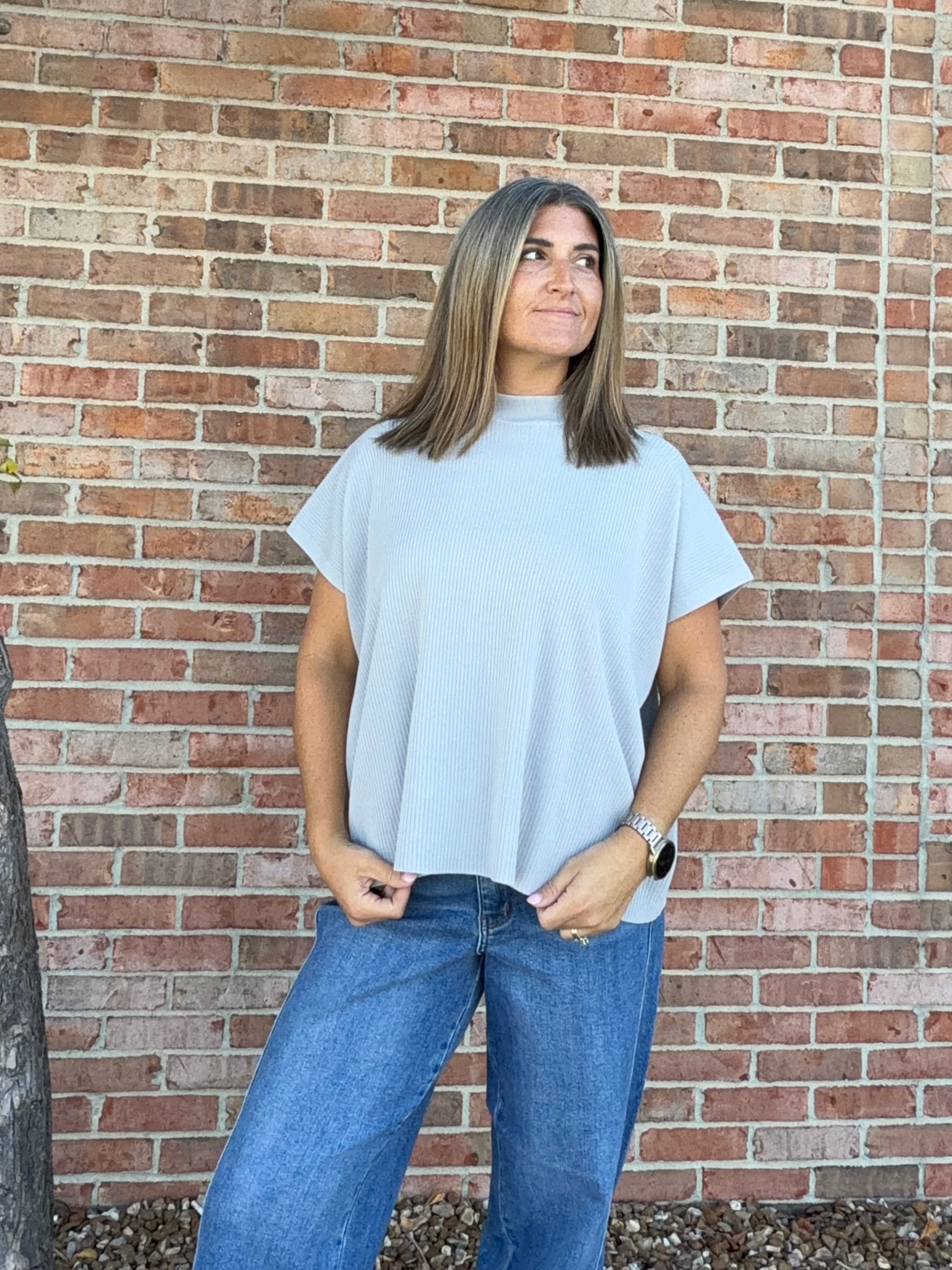 BOXY MOCK NECK SWEATER- 4 COLORS