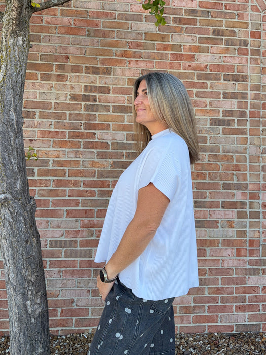 BOXY MOCK NECK SWEATER- 4 COLORS