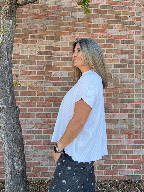 BOXY MOCK NECK SWEATER- 4 COLORS