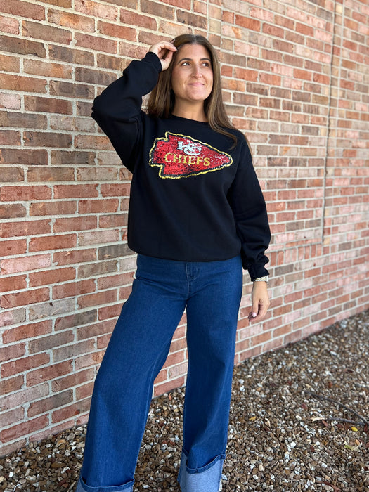 FAUX SEQUINS CHIEFS SWEATSHIRT