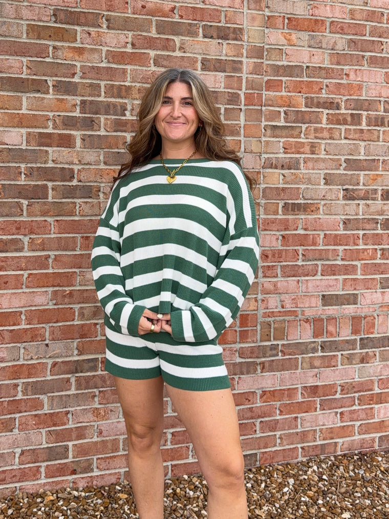GREEN STRIPED SET