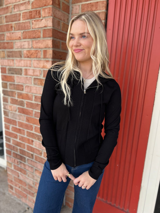 OWN THE NIGHT BLACK ZIP UP