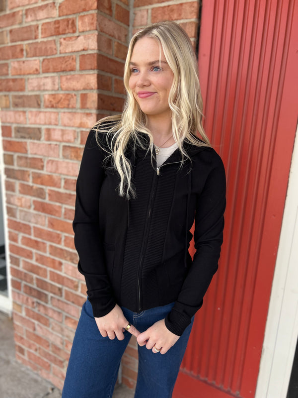 OWN THE NIGHT BLACK ZIP UP