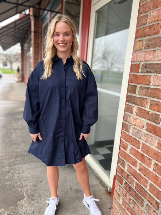 CLASSY TO ME NAVY DRESS