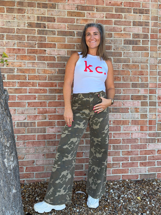 WHITE KC TANK TOP