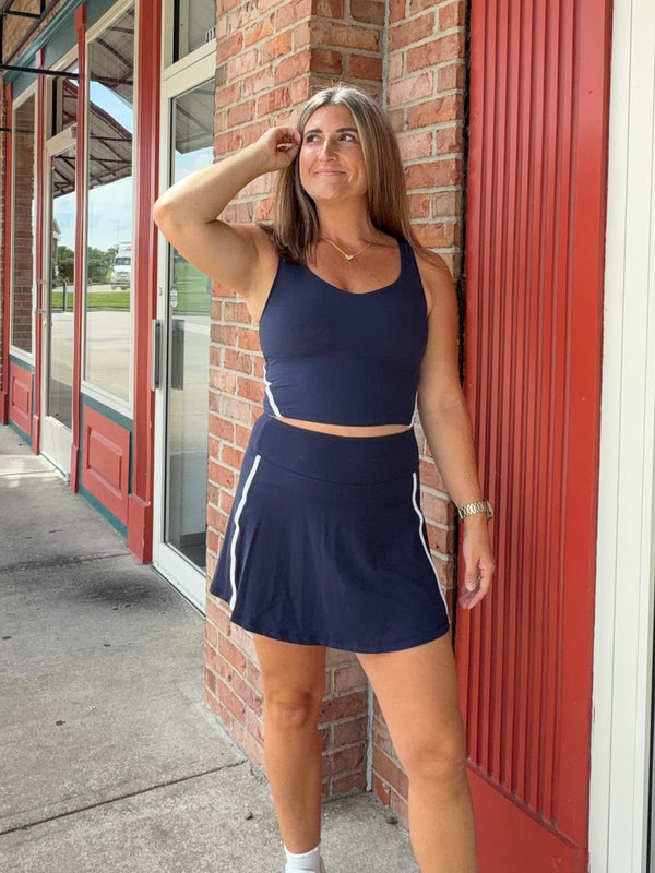 NAVY BUTTER SOFT SKORT