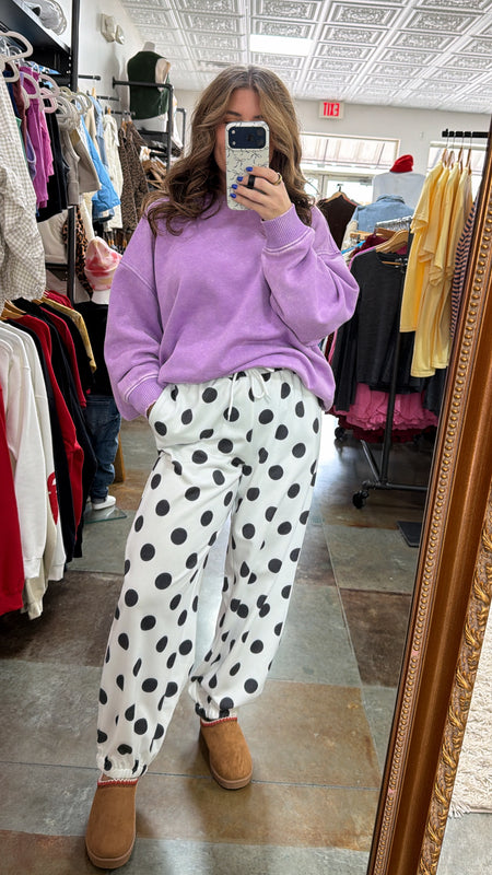 POLKA DOT SWEATPANTS