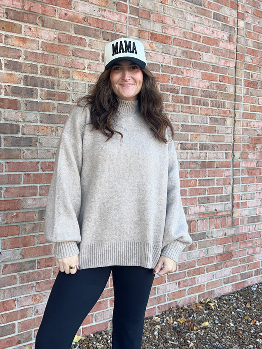 MOCK NECK SWEATER- 8 COLORS