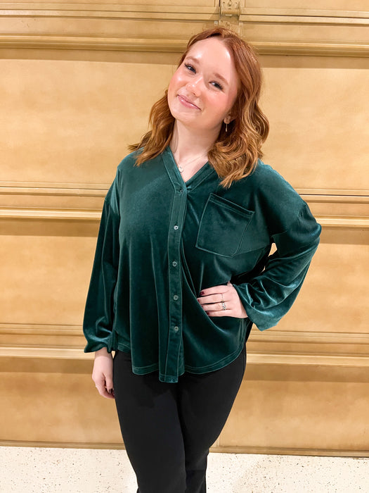 WINTERTIME BUTTON UP- 2 COLORS