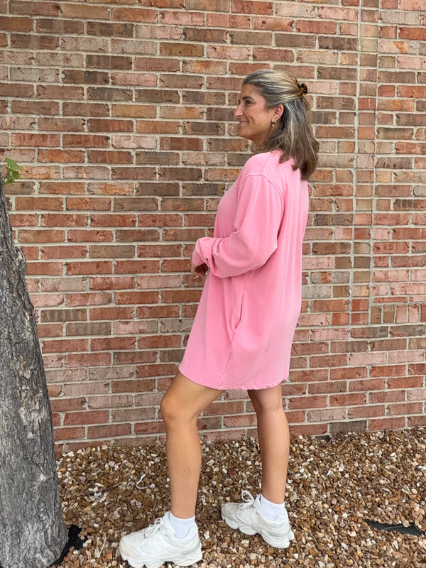 SWEATSHIRT DRESS- 3 COLORS