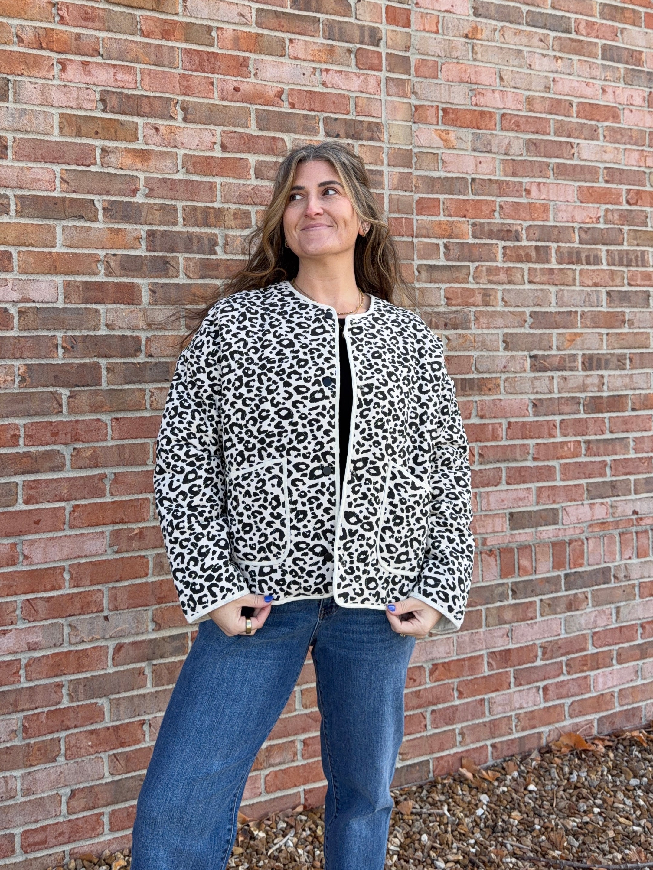 B&W ANIMAL PRINT JACKET