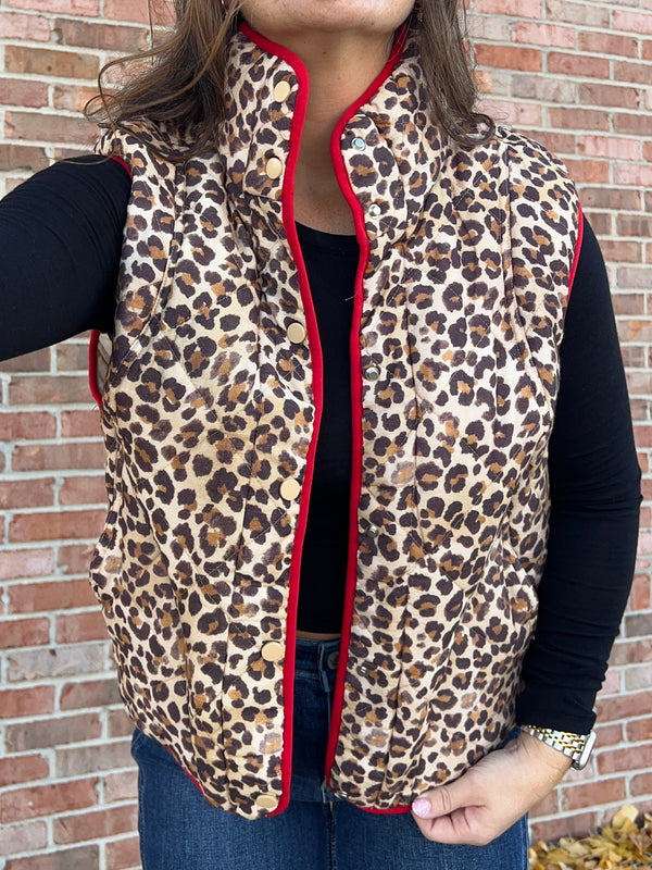 LEOPARD PRINT VEST