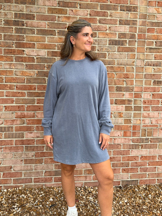 SWEATSHIRT DRESS- 3 COLORS