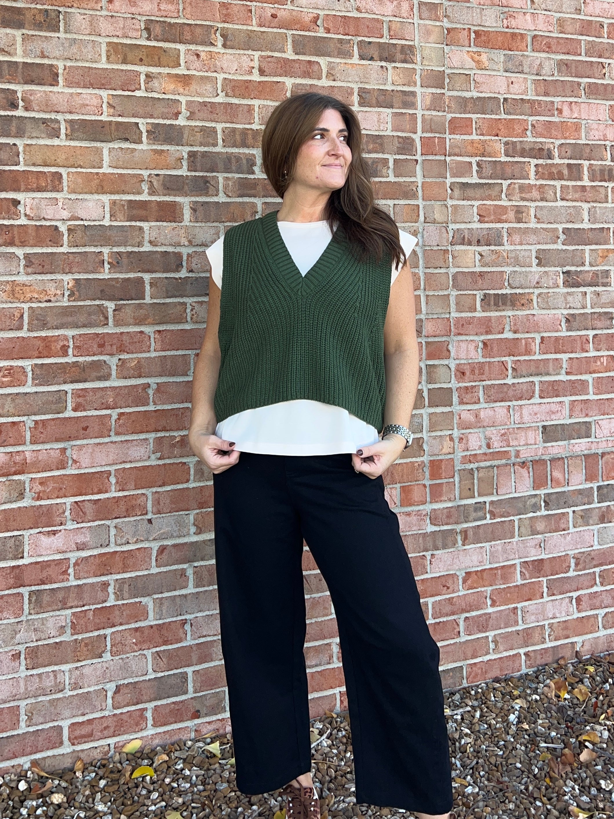OLIVE LAYERED TOP