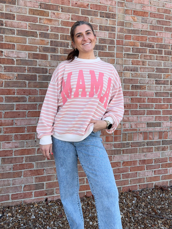 MAMA WAFFLE KNIT TOP- 2 COLORS