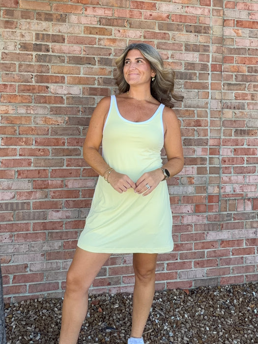 BUTTER YELLOW MINI DRESS