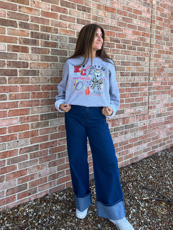 KC DOODLE CREWNECK SWEATSHIRT