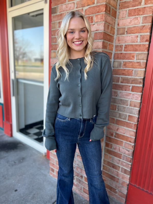 BABY BUTTON UP CARDIGAN- 4 COLORS