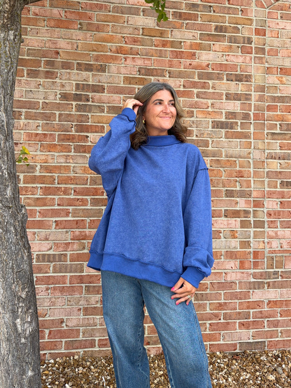 VINTAGE WASH MOCK NECK