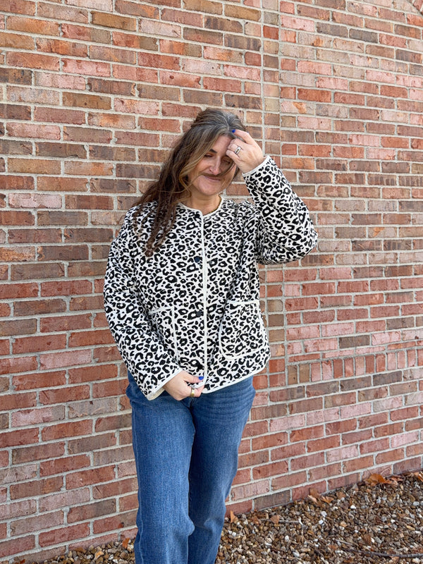 B&W ANIMAL PRINT JACKET