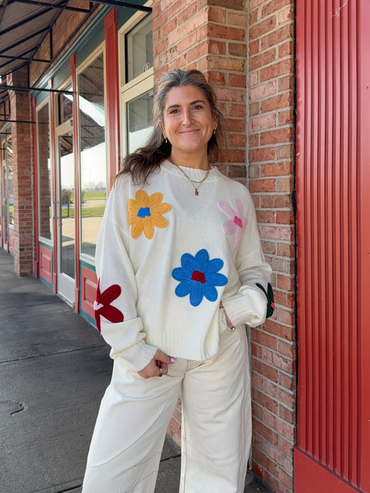 CROCHET FLOWER SWEATER