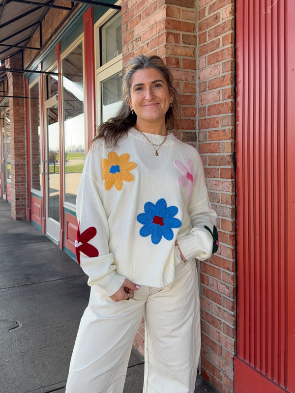 CROCHET FLOWER SWEATER