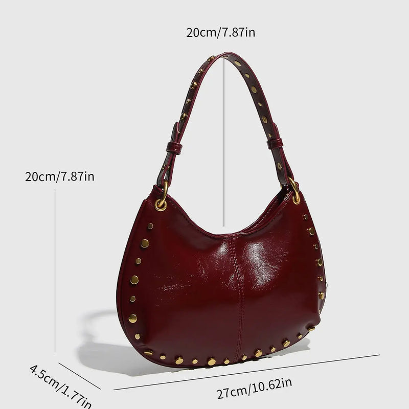 STUDDED SHOULDER PURSE