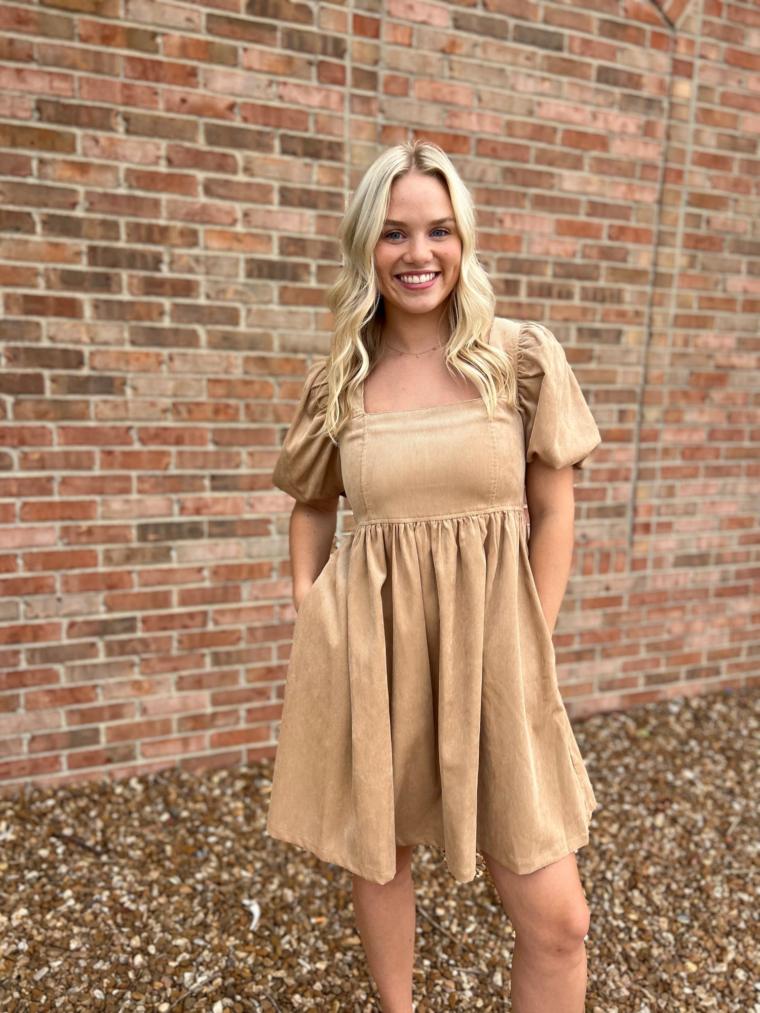 CORDUROY BABYDOLL DRESS- 2 COLORS Crave Boutique CORDUROY BABYDOLL DRESS- 2 COLORS Crave Boutique