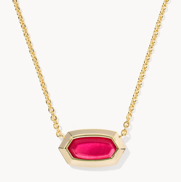 KENDRA SCOTT: ELISA BEZEL PENDANT NECKLACE