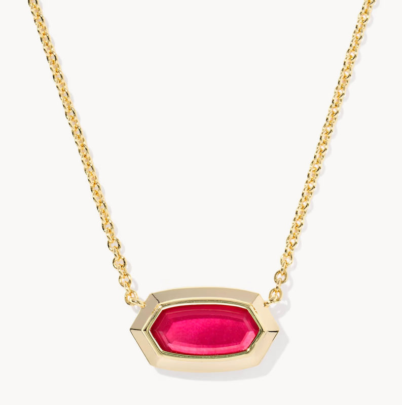 KENDRA SCOTT: ELISA BEZEL PENDANT NECKLACE