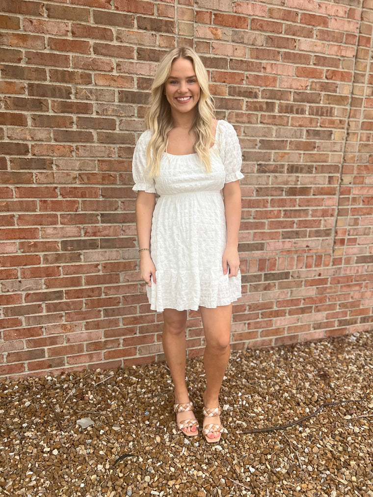 NO PROBLEMS WHITE DRESS