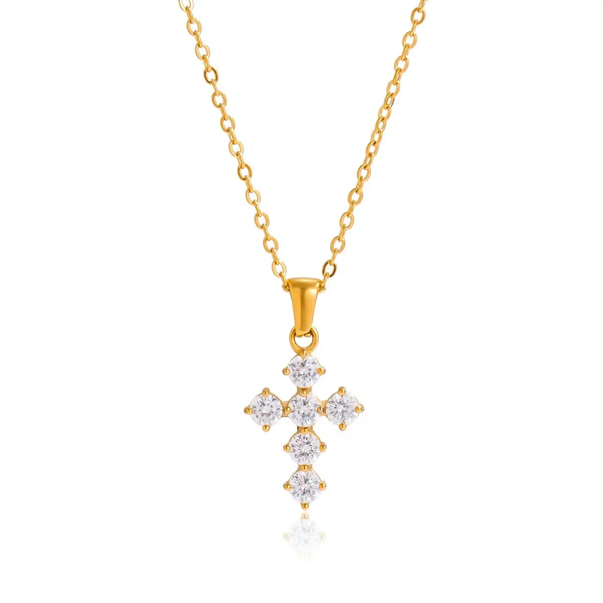 CRYSTAL CROSS NECKLACE