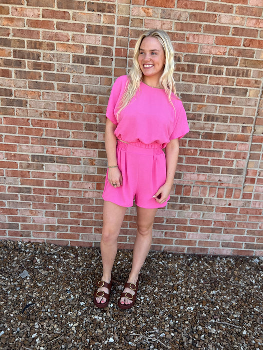 PINK CROP TOP