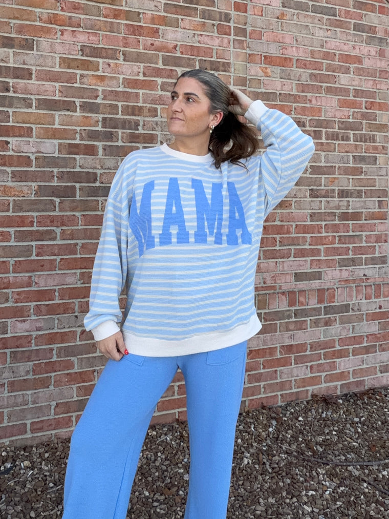 MAMA WAFFLE KNIT TOP- 2 COLORS