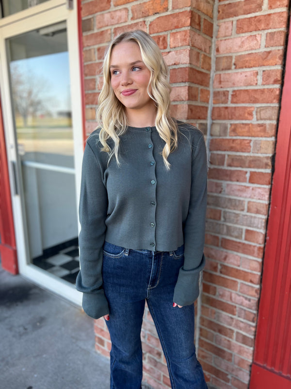 BABY BUTTON UP CARDIGAN- 4 COLORS