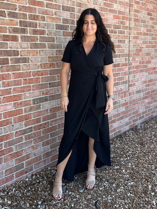 LITTLE BLACK WRAP DRESS