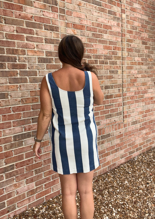 INDIGO STRIPED DRESS