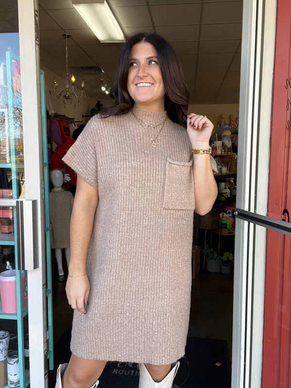 MADE OF DREAMS SWEATER DRESS- 2 COLORS