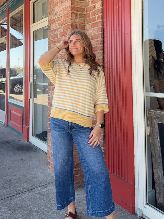 BUTTER ME UP STRIPED SWEATER