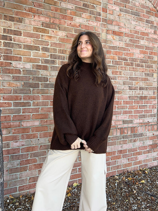 MOCK NECK SWEATER- 8 COLORS