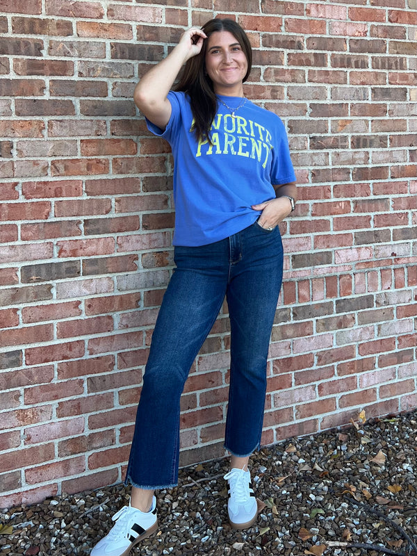 DARK WASH KICK FLARE JEAN