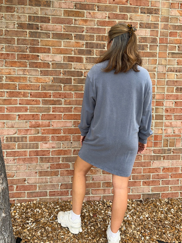 grey sweatshirt dress SWEATSHIRT DRESS- 3 COLORS – Crave Boutique