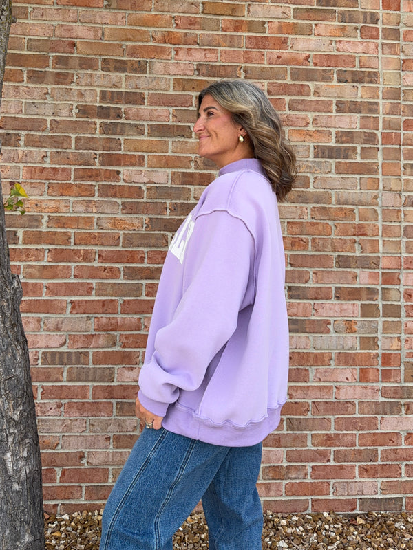 DILLY DALLY MOCK NECK SWEATSHIRT